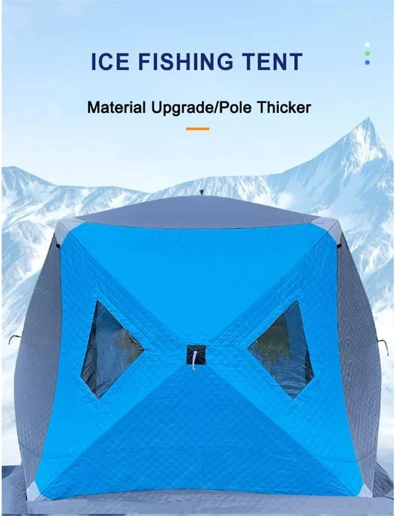 1-4 Winter Fishing Tent Winter Ice Fishing Tent Camping Tent Windproof and Rainproof Outdoor Winter Fishing Warm Tent (Color : D, Size : 220 * 220 * 200cm) (D 200 * 200 * 160cm)