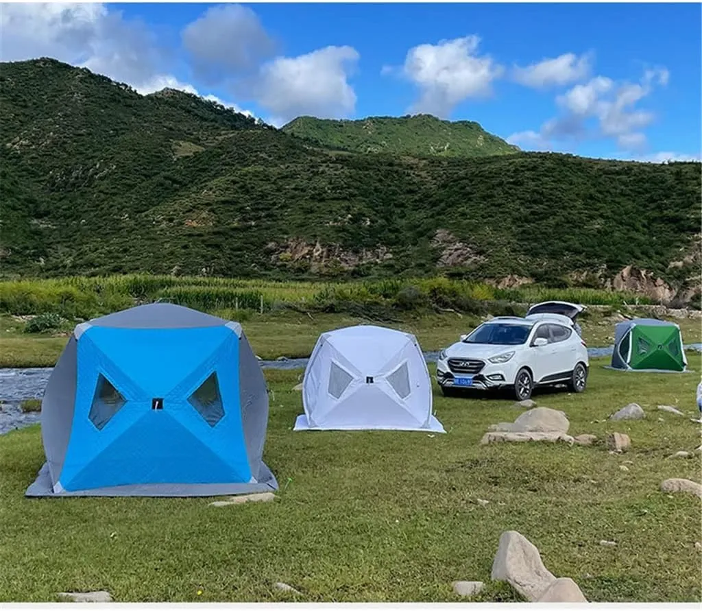 1-4 Winter Fishing Tent Winter Ice Fishing Tent Camping Tent Windproof and Rainproof Outdoor Winter Fishing Warm Tent (Color : D, Size : 220 * 220 * 200cm) (D 200 * 200 * 160cm)
