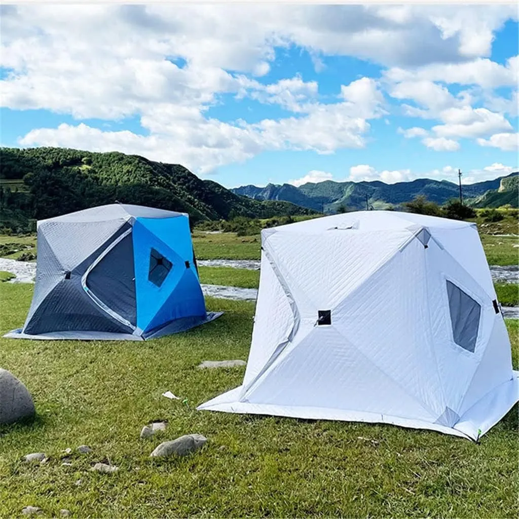 1-4 Winter Fishing Tent Winter Ice Fishing Tent Camping Tent Windproof and Rainproof Outdoor Winter Fishing Warm Tent (Color : D, Size : 220 * 220 * 200cm) (D 200 * 200 * 160cm)