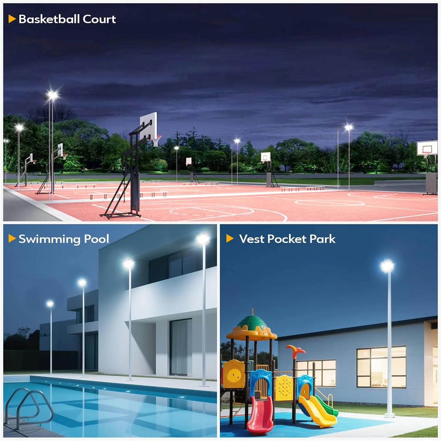 1 Pack LED Flood Lights Outdoor, 50W 5000LM Super Bright Floodlight Outside Work Light with 5.9FT Plug, IP65 Waterproof 6000K Outdoor LED Flood Light for Garage, Yard, Lawn, Garden