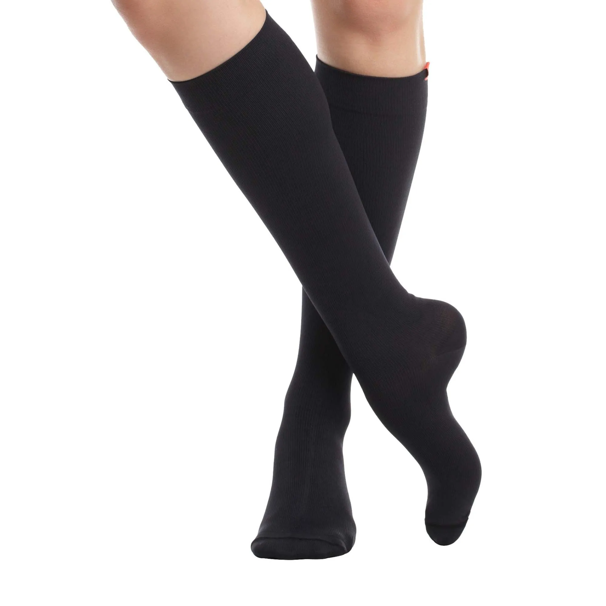 1 Pack Wide Calf Moisture Wicking Nylon Graduated Compression Socks | 20-30 mmHg