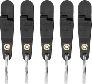 10Pcs Heavy Tension Snap Release Clip Fishing Trolling Padded Release Clip with Key Ring for Planer Board Kite (Black)