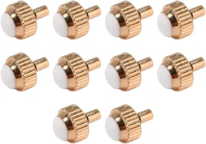 10pcs Rose Gold Stainless Steel Watch Crowns, 4mm Watch Head Spare Parts, Durably and Replacement Accessory for Watchmaker