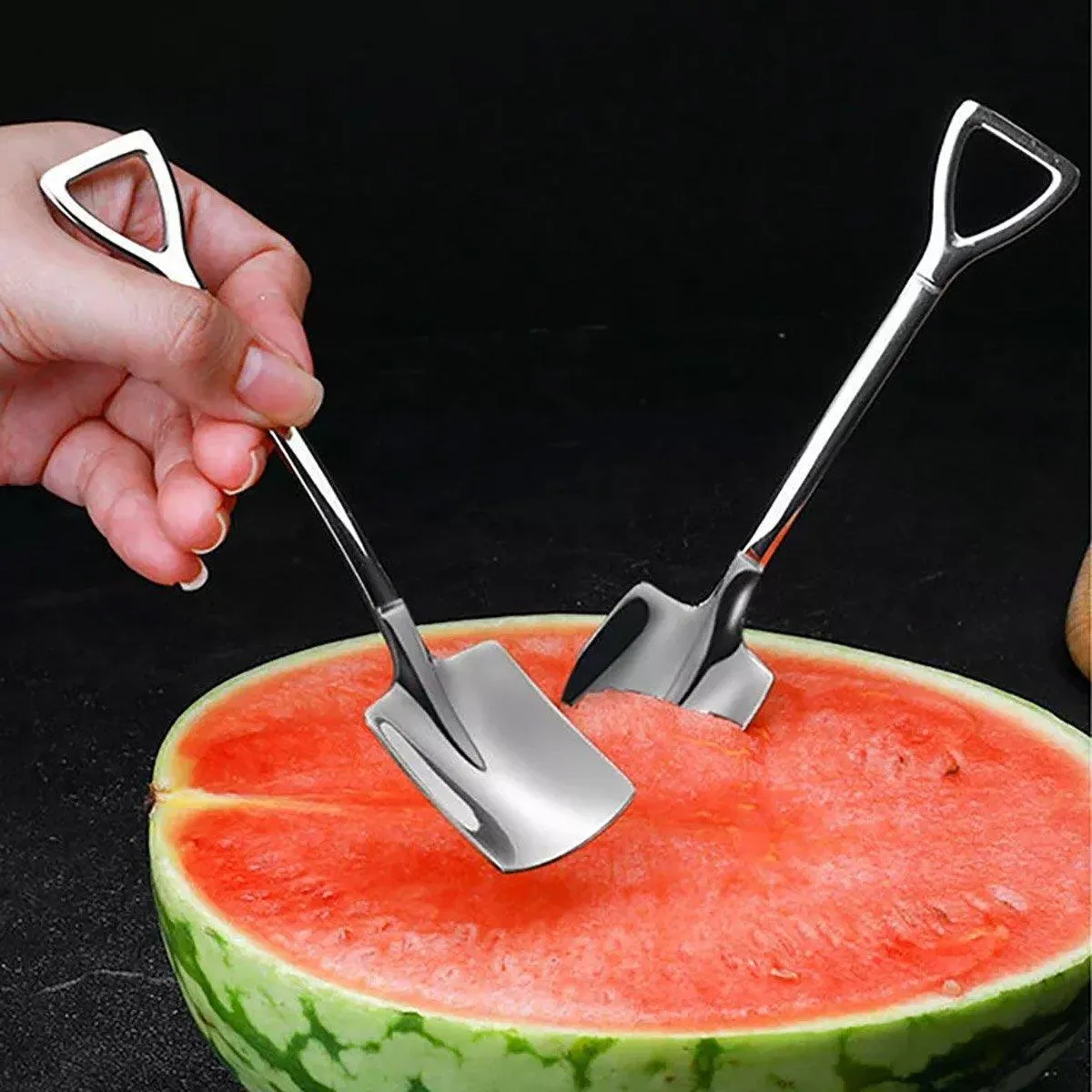 10pcs Stainless Steel Watermelon Scoop Coffee Dessert Fruit Baller Tool
