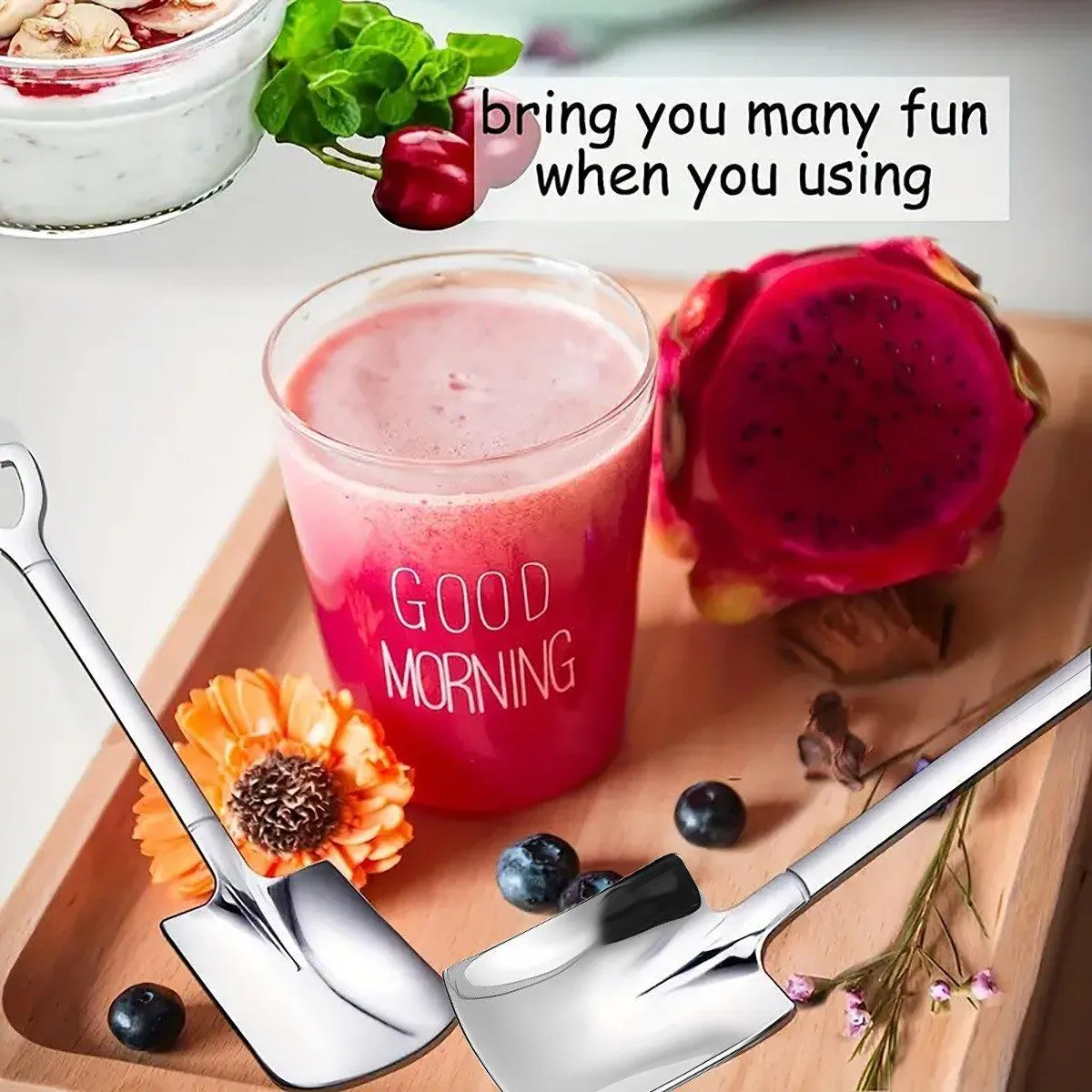 10pcs Stainless Steel Watermelon Scoop Coffee Dessert Fruit Baller Tool