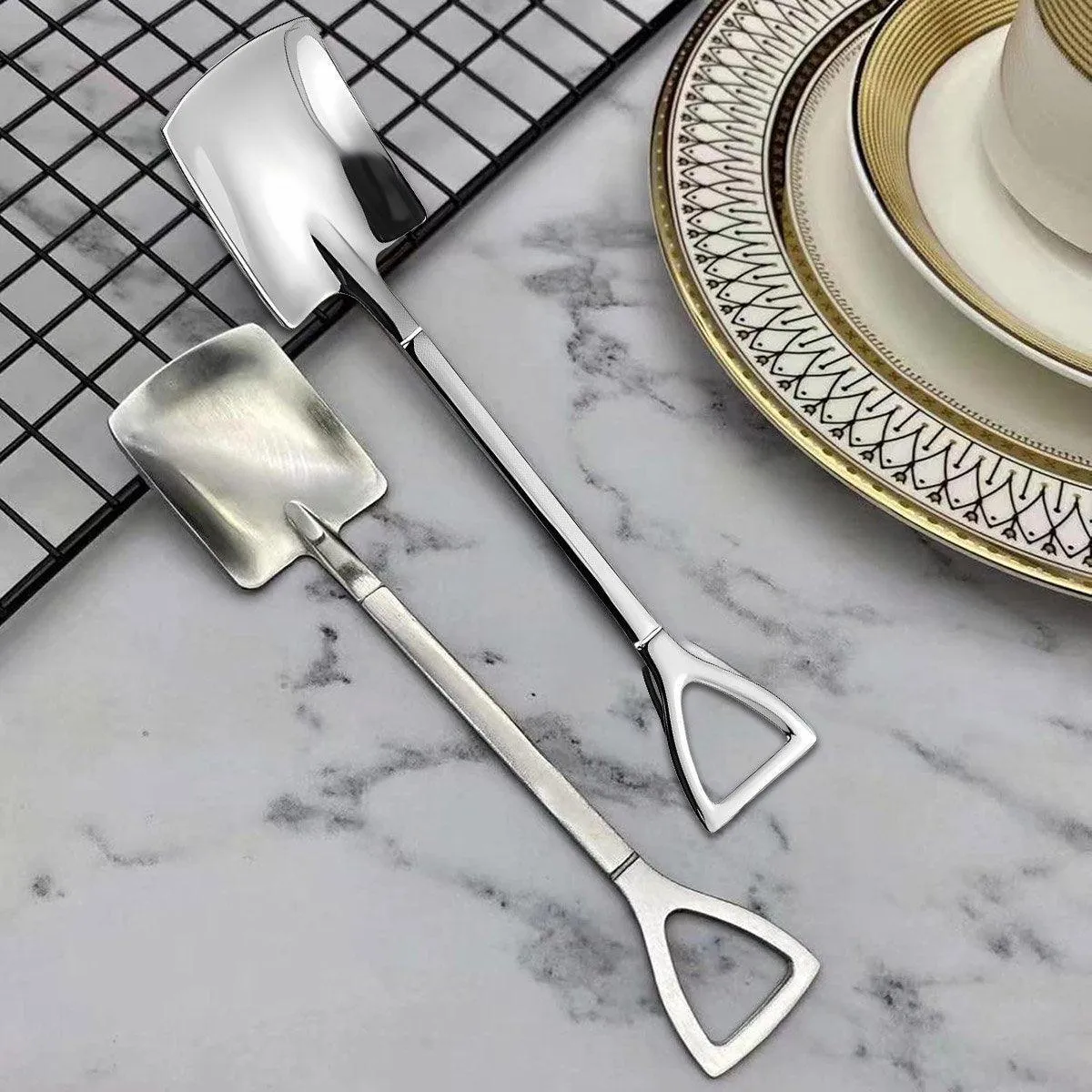 10pcs Stainless Steel Watermelon Scoop Coffee Dessert Fruit Baller Tool