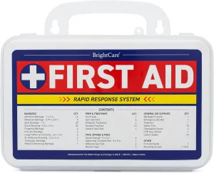 130 Pc Wall Mount First Aid Kit by BrightCare