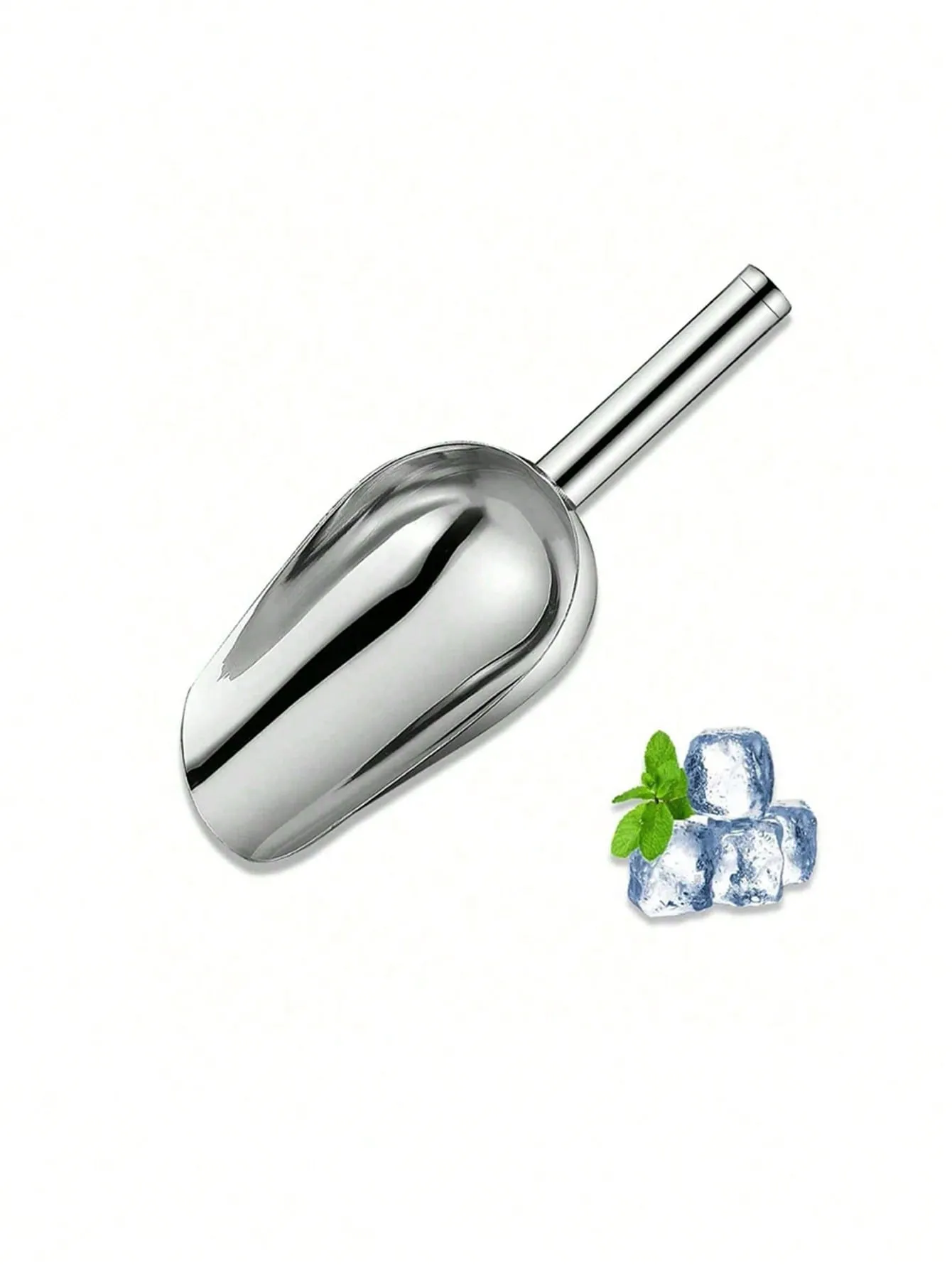 1pc Stainless Steel Multi-Purpose Kitchen Shovel For Ice, Coffee Beans, Flour, Etc.