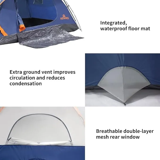 2-12 Person Tents for Camping Waterproof, Backpack Double Layer Camping Tents, Perfect Picnics, Fishing and Backyard Camping