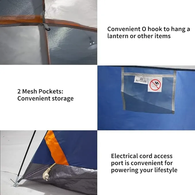 2-12 Person Tents for Camping Waterproof, Backpack Double Layer Camping Tents, Perfect Picnics, Fishing and Backyard Camping