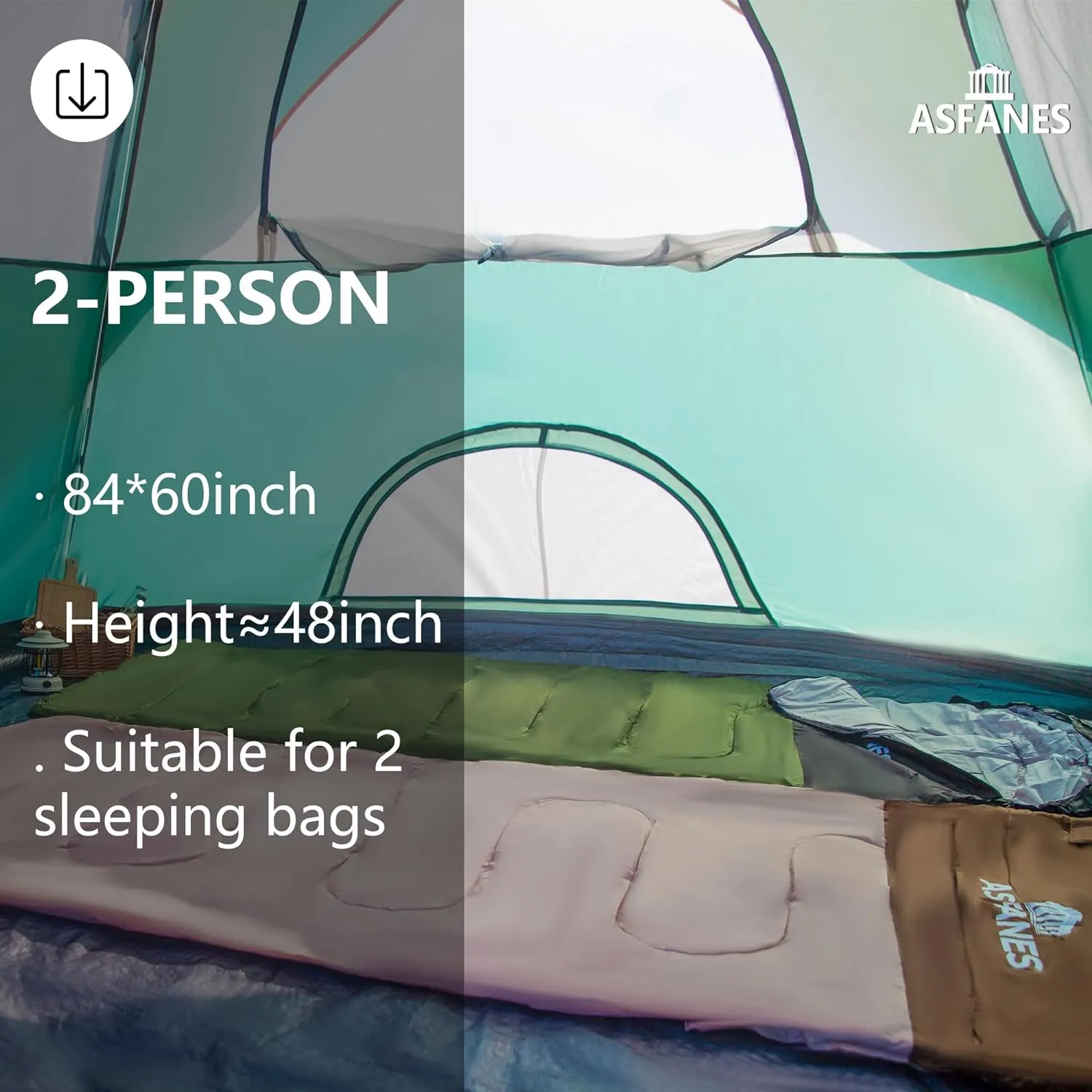 2-12 Person Tents for Camping Waterproof, Backpack Double Layer Camping Tents,