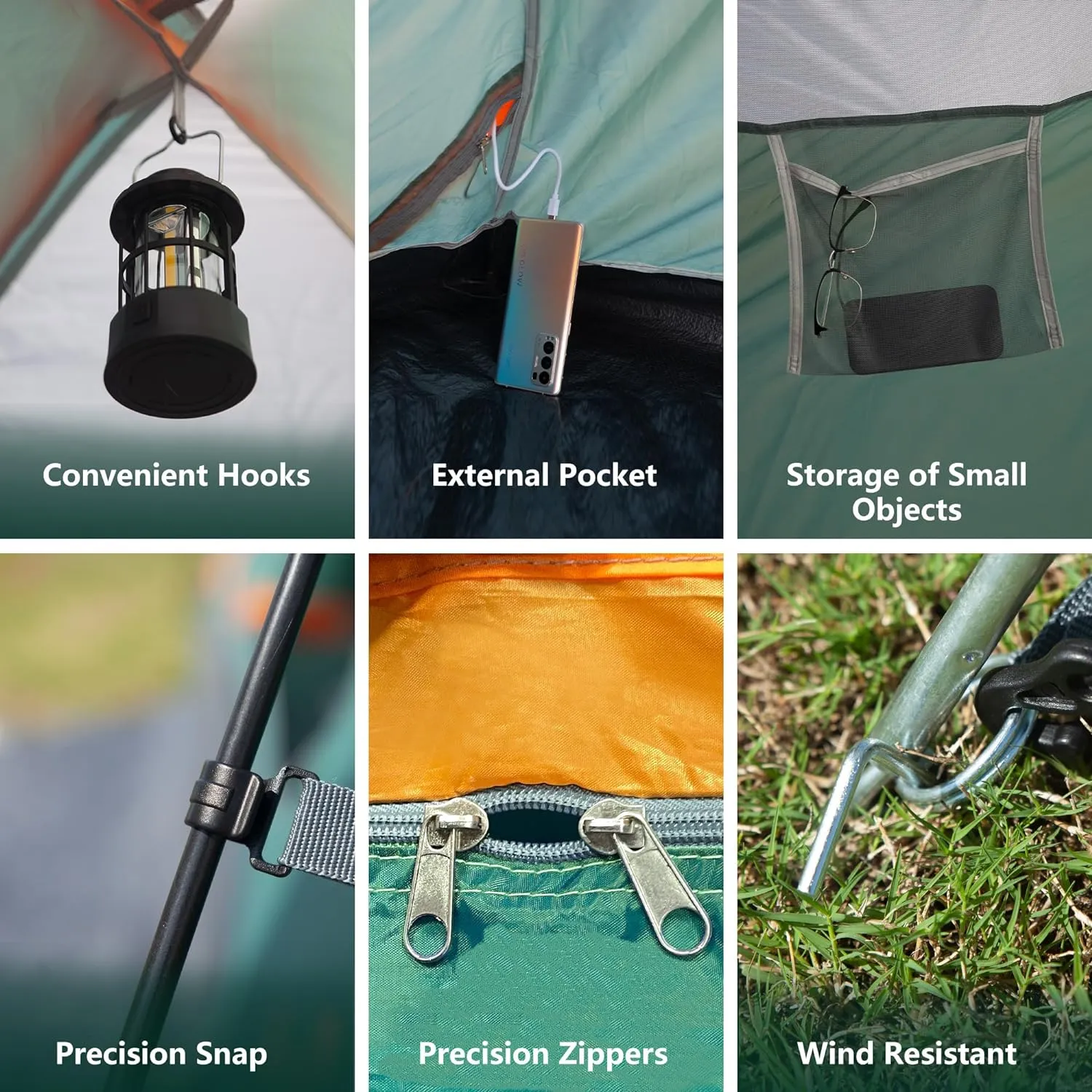 2-12 Person Tents for Camping Waterproof, Backpack Double Layer Camping Tents,