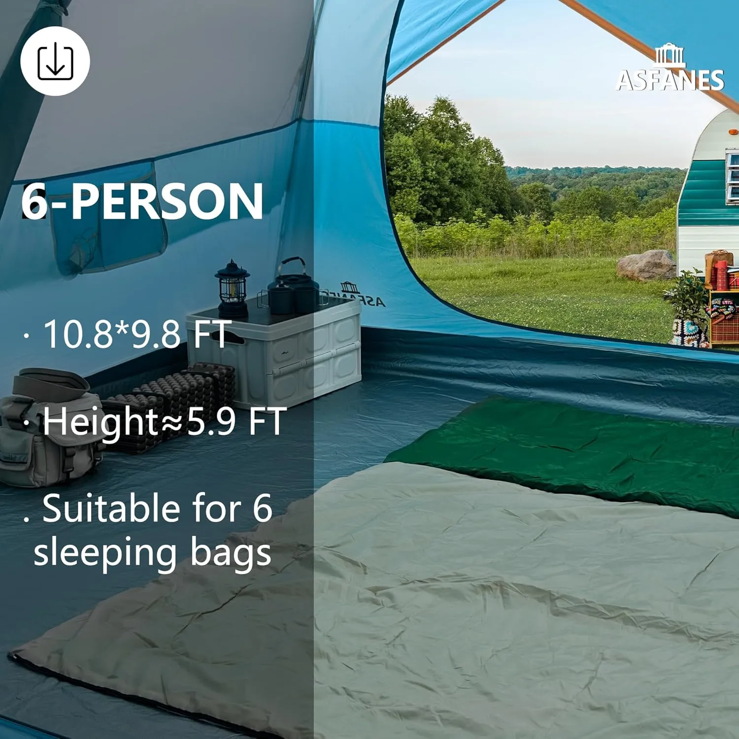 2-12 Person Tents for Camping Waterproof, Backpack Double Layer Tents, Perfect Picnics, Fishing and Backyard Camping