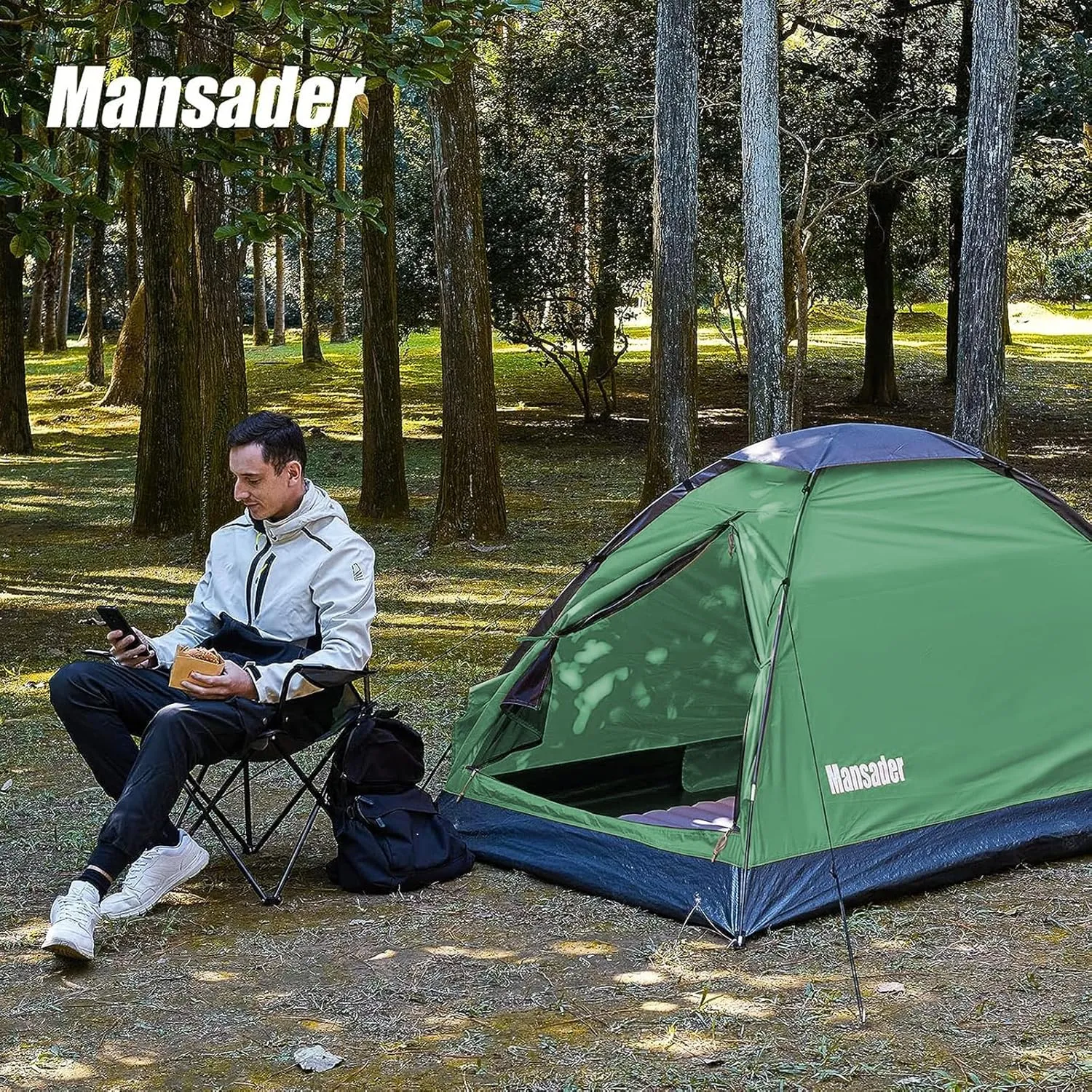2 Person Camping Dome Tent,Waterproof Lightweight Portable Tents for Outdoor Camping Hiking Travel