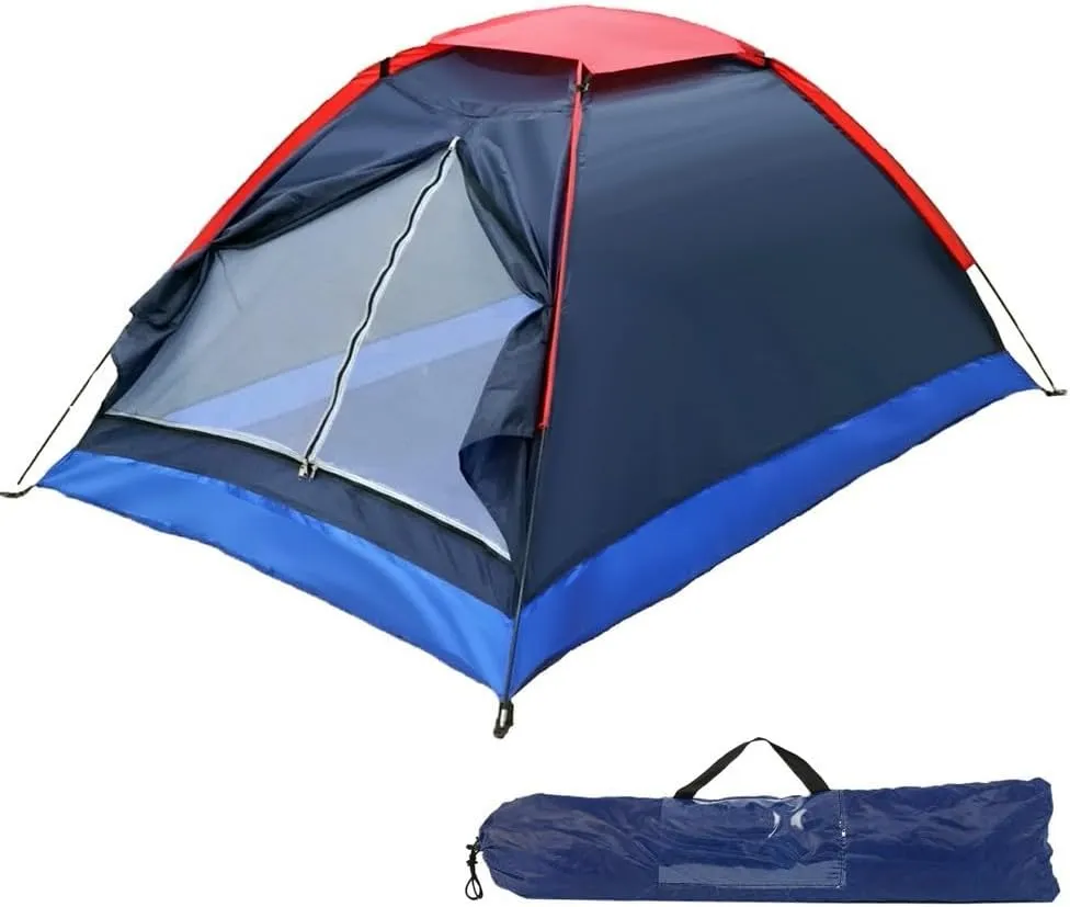 2 Person Camping Tent, with Removable Rain Fly and Carrying Bag, Lightweight Backpacking Tent, Waterproof Windproof Two Doors Standing Double Layer Ultralight Tent for Hunting Hiking Travel