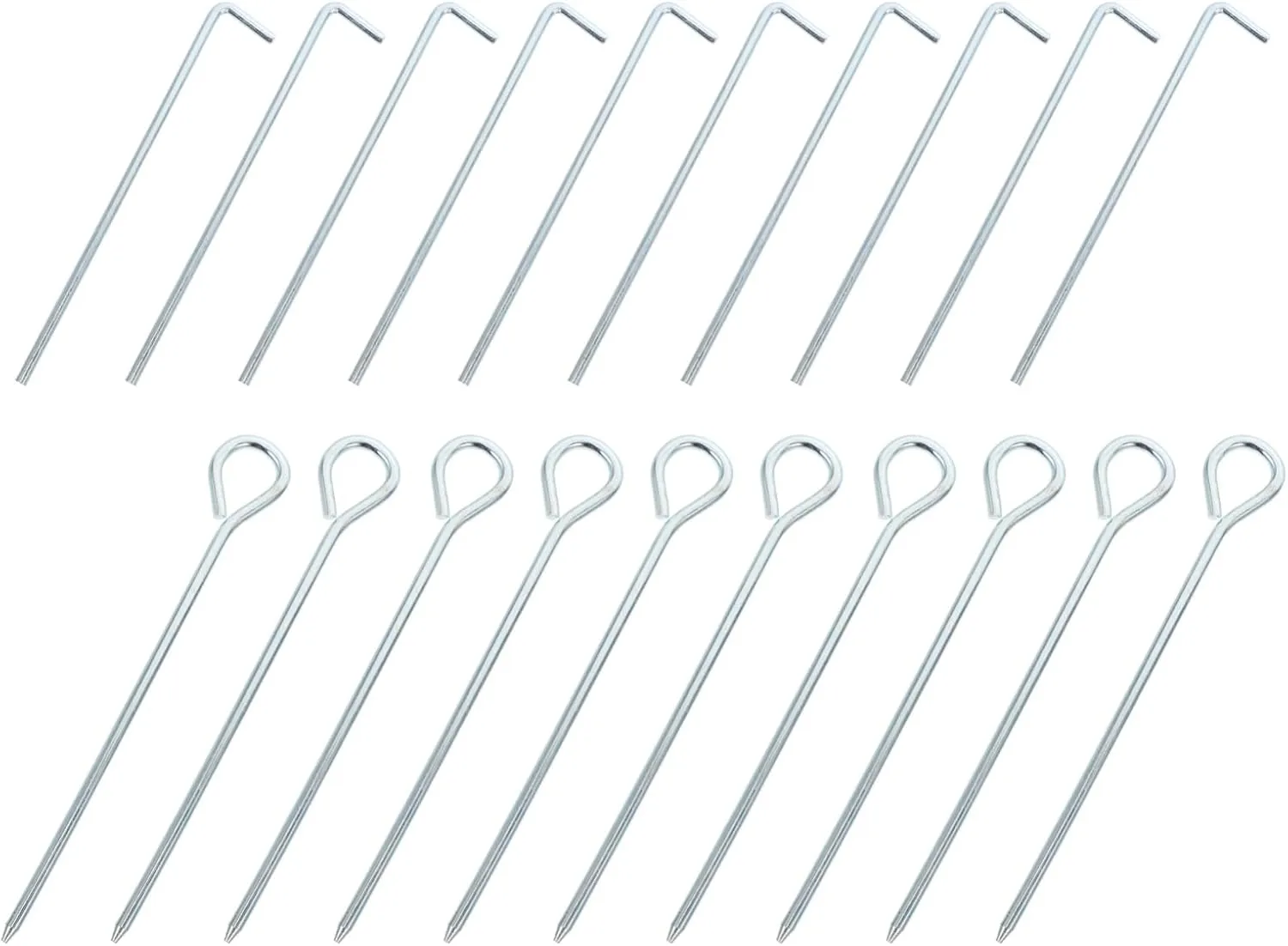 20Pcs Heavy Duty Iron Camping Tent Stakes Durable Outdoor Ground Nails for Secure Tent Setup Lightweight and Portable Pegs for Wind Resistance for Camping and Outdoor
