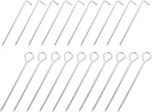 20Pcs Heavy Duty Iron Camping Tent Stakes Durable Outdoor Ground Nails for Secure Tent Setup Lightweight and Portable Pegs for Wind Resistance for Camping and Outdoor