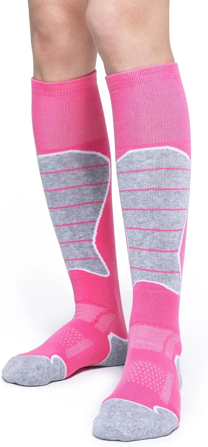 2/3 Pack Women's Ski Socks for Skiing Snowboarding Warm Winter Thermal Socks