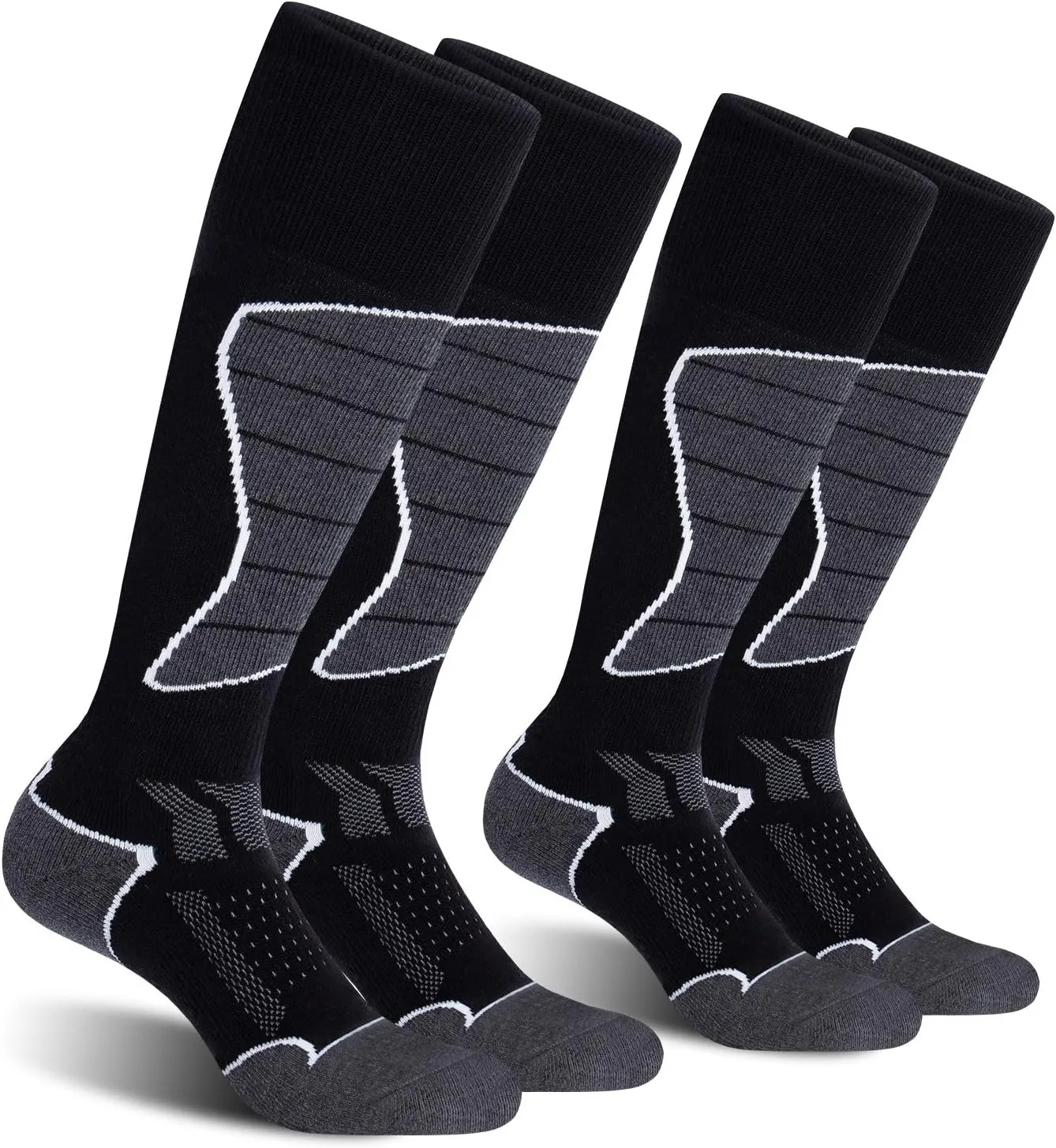 2/3 Pack Women's Ski Socks for Skiing Snowboarding Warm Winter Thermal Socks