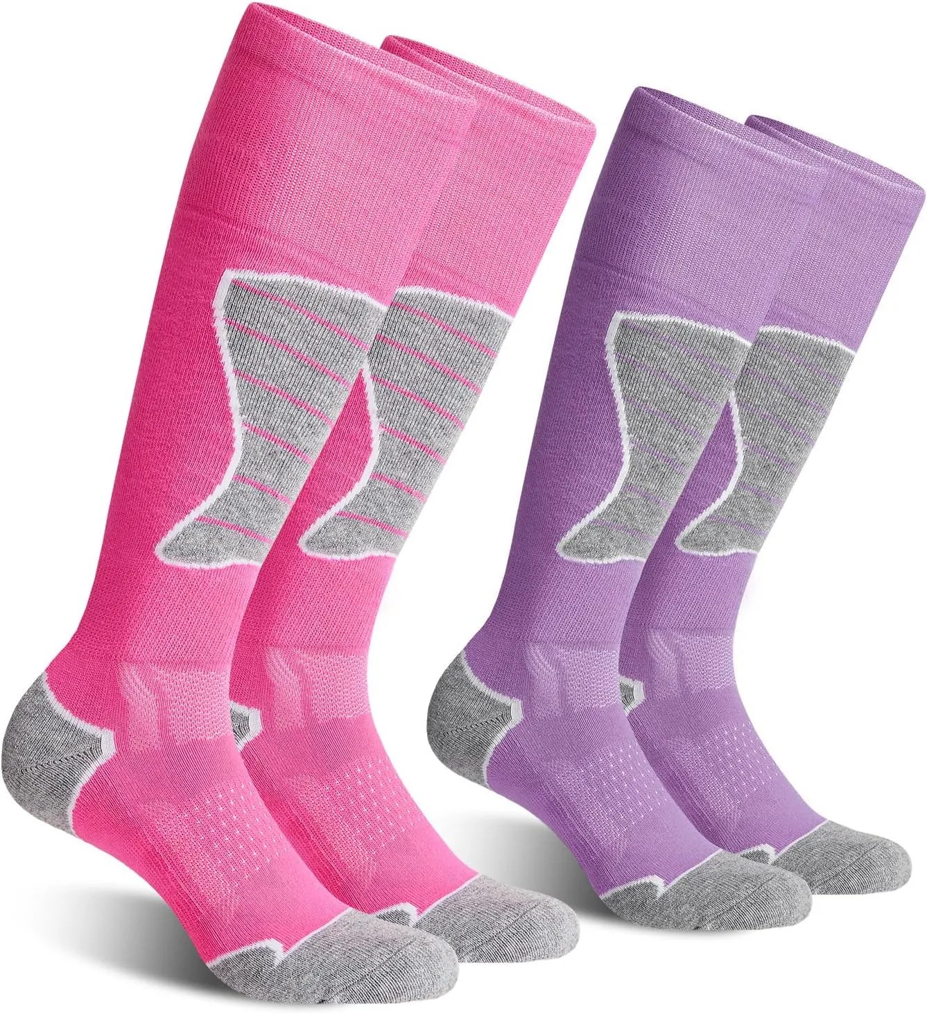 2/3 Pack Women's Ski Socks for Skiing Snowboarding Warm Winter Thermal Socks