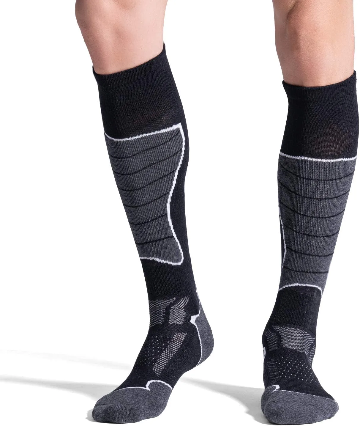 2/3 Pack Women's Ski Socks for Skiing Snowboarding Warm Winter Thermal Socks