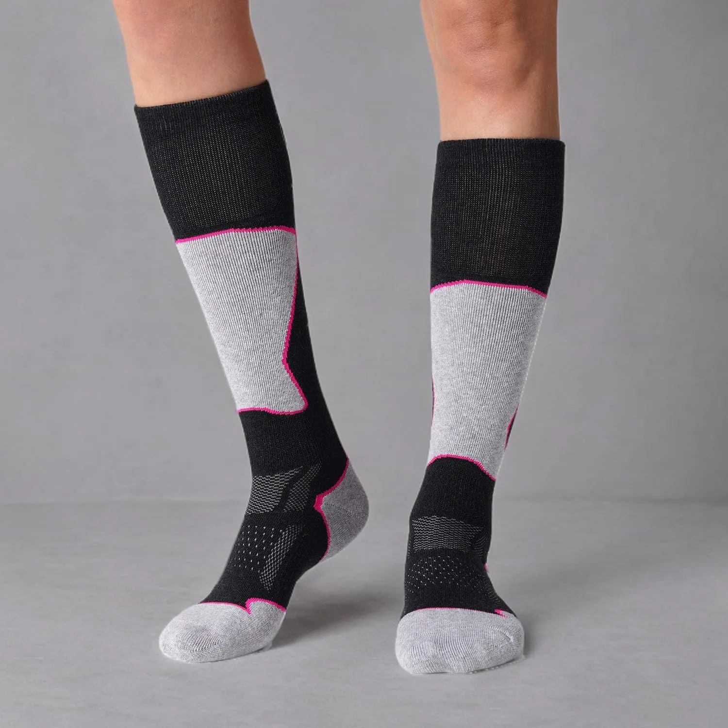 2/3 Pack Women's Ski Socks for Skiing Snowboarding Warm Winter Thermal Socks