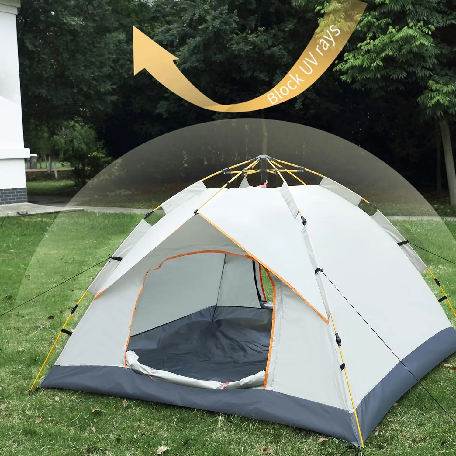 2/3 Person Camping Tent, Automatic Tents for Camping Waterproof Family Camping Tent, Easy Set Up Tent, Portable Windproof Dome Tent for Camping Hiking & Traveling