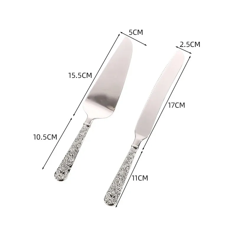 2pc Palace silver plated cake knife shovel