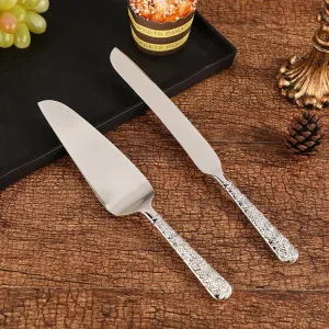 2pc Palace silver plated cake knife shovel