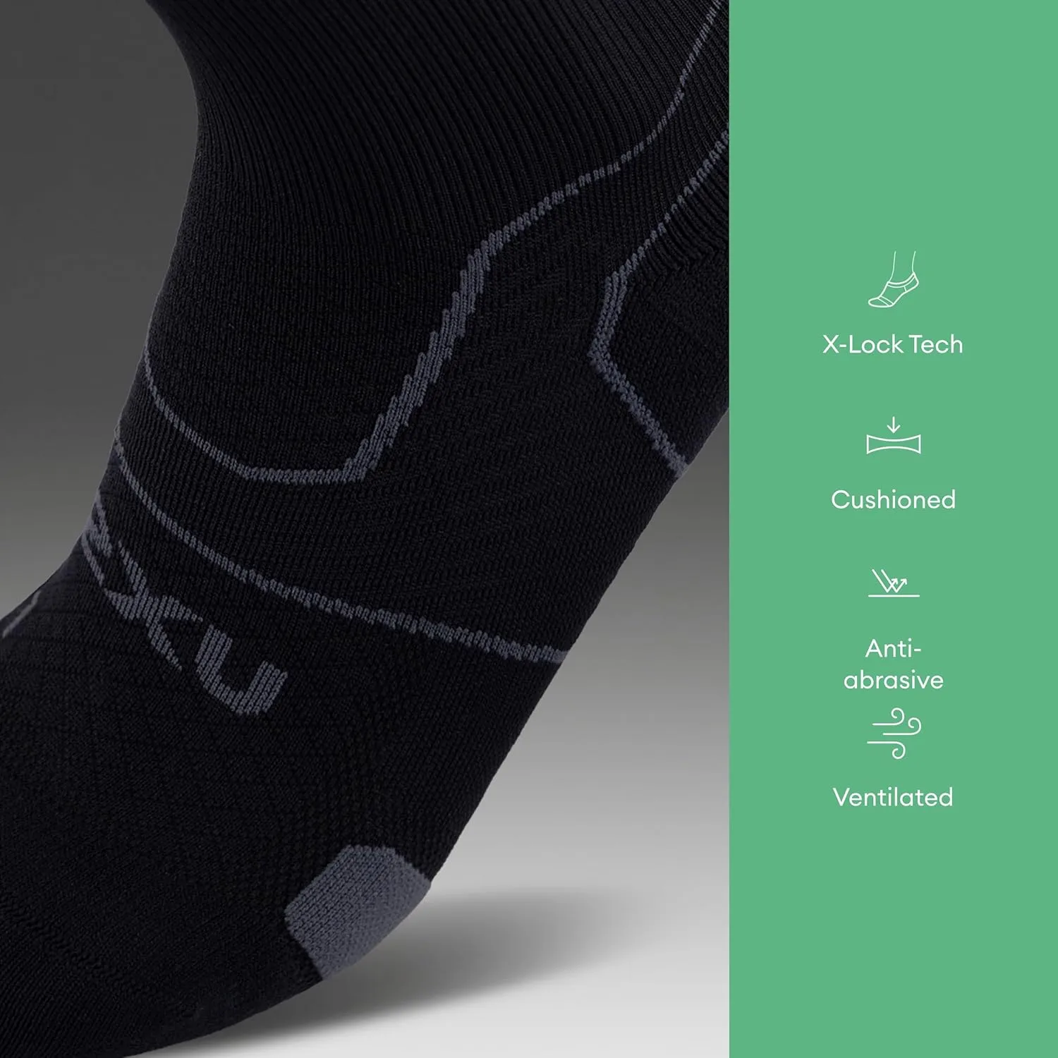 2XU Unisex Vectr Cushion Crew Socks