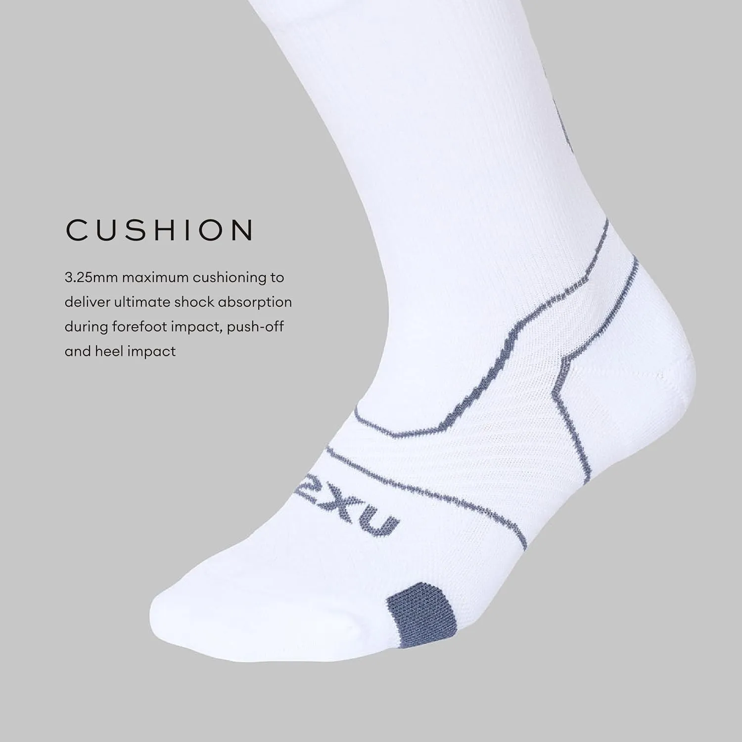 2XU Unisex Vectr Cushion Crew Socks