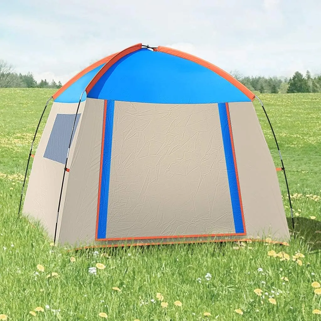 3-4 People Rainproof Thick Camping Camping Field 2 Double Single Indoor Spring Tour pop-up Large Camping Tent Cabin Beach Tent Quick Installation Tent, Green