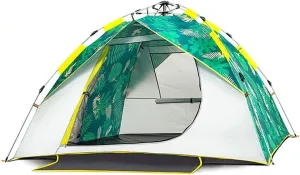 3-4 Person Instant Pop-up Tent, Automatic Camping Tent with Rainproof, UV Protection, Breathable & Portable for Outdoor Picnic, Hiking, and Travel