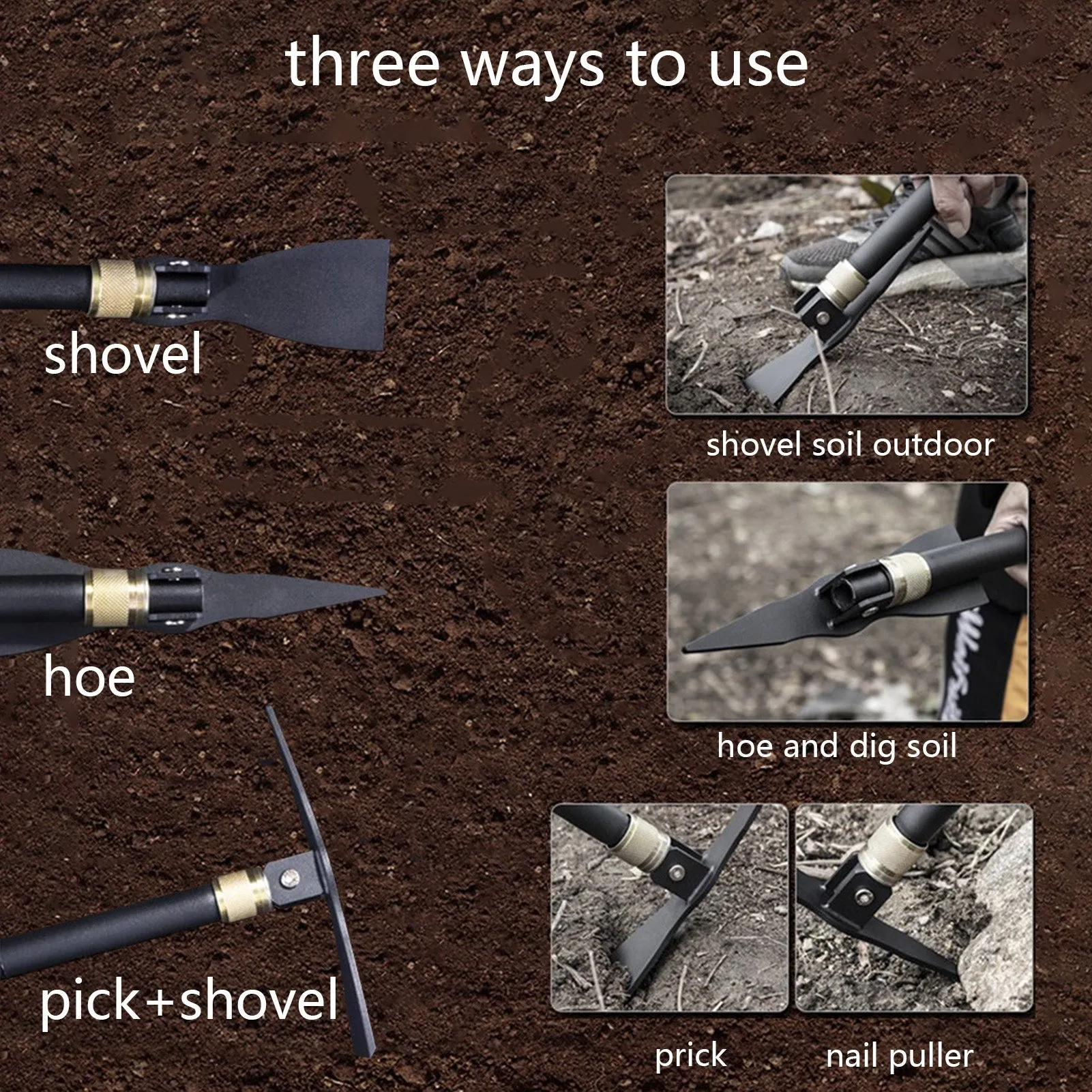 3-in-1 Multi-function shovel