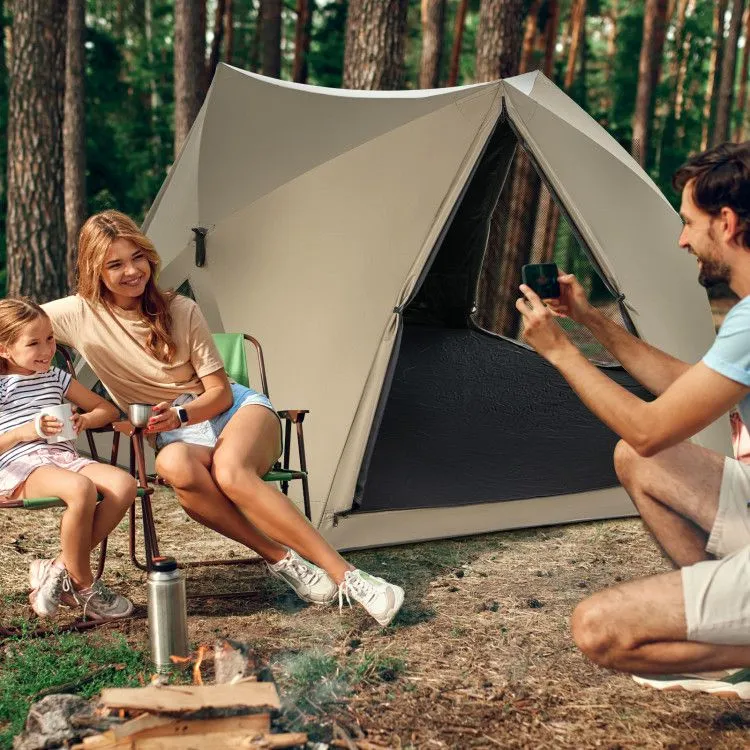 3 On-time delivery Tent with Pop-up and Quick shipping Skylight Rainfly Family Windows 6-Sided Doors