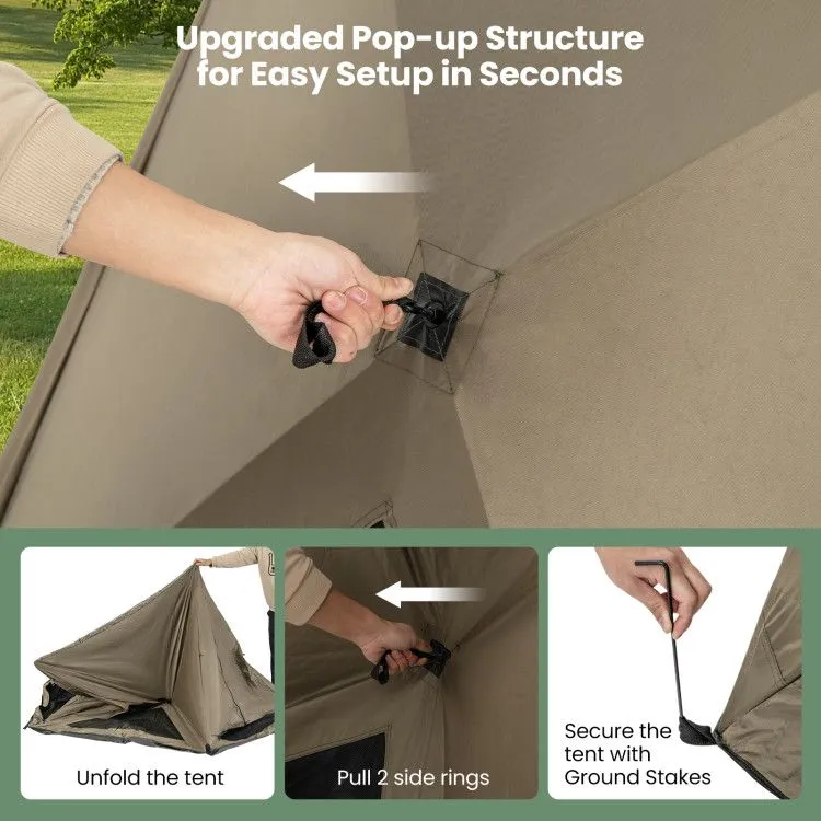 3 On-time delivery Tent with Pop-up and Quick shipping Skylight Rainfly Family Windows 6-Sided Doors