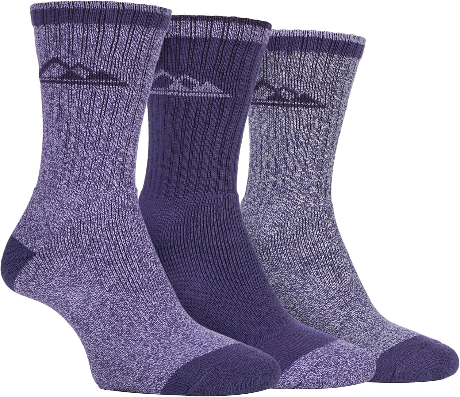 3 Pack Womens Striped Lightweight Anti Blister Padded Cotton Summer Hiking Socks