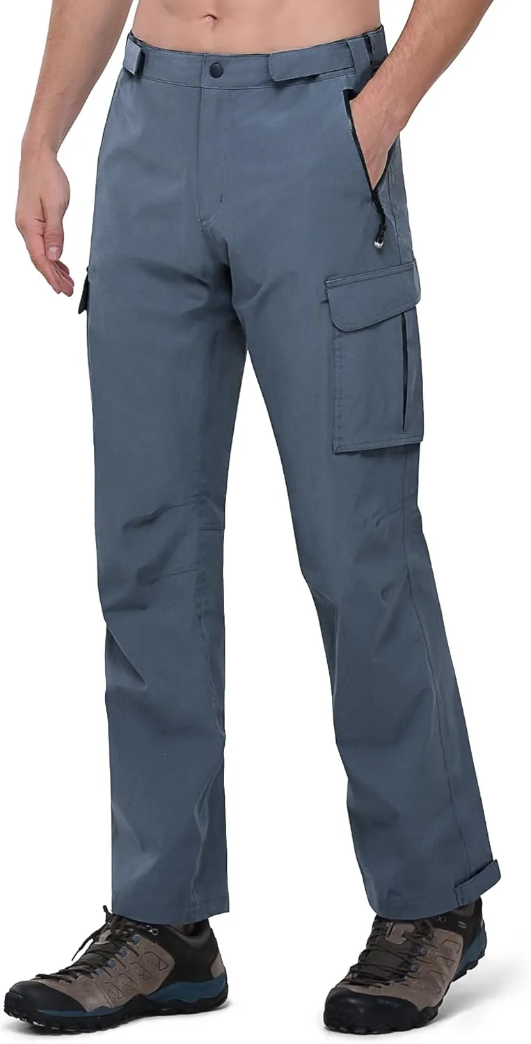 33,000ft Men's Rain Pants Waterproof Lightweight Breathable Golf Over Pants for Hiking Travel Cycling Outdoor