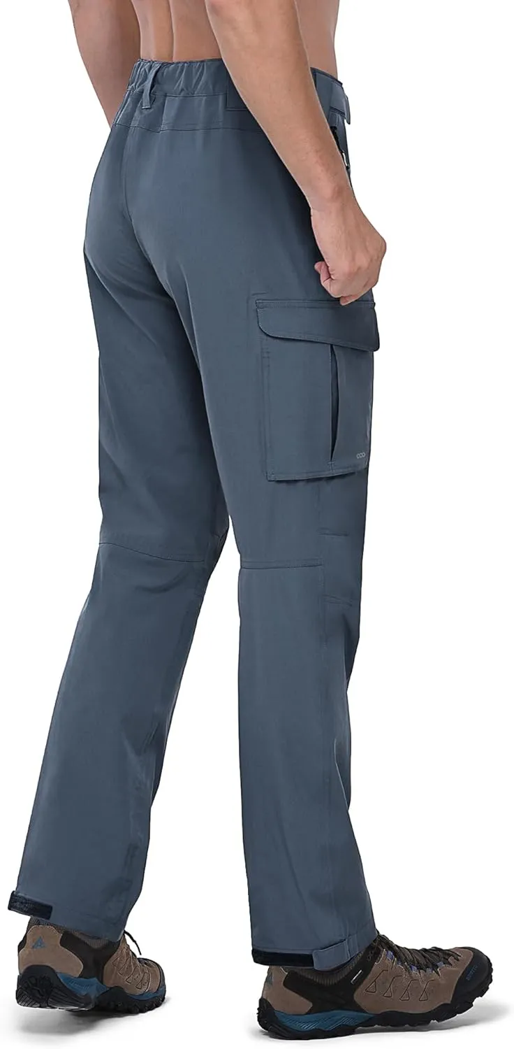 33,000ft Men's Rain Pants Waterproof Lightweight Breathable Golf Over Pants for Hiking Travel Cycling Outdoor