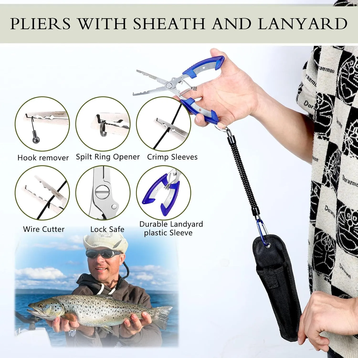 397 Pcs Fishing Accessories Kit Tools Include Backpack Fishing Tackle Box with Hooks Weights Sinkers Spinner Blade Gear
