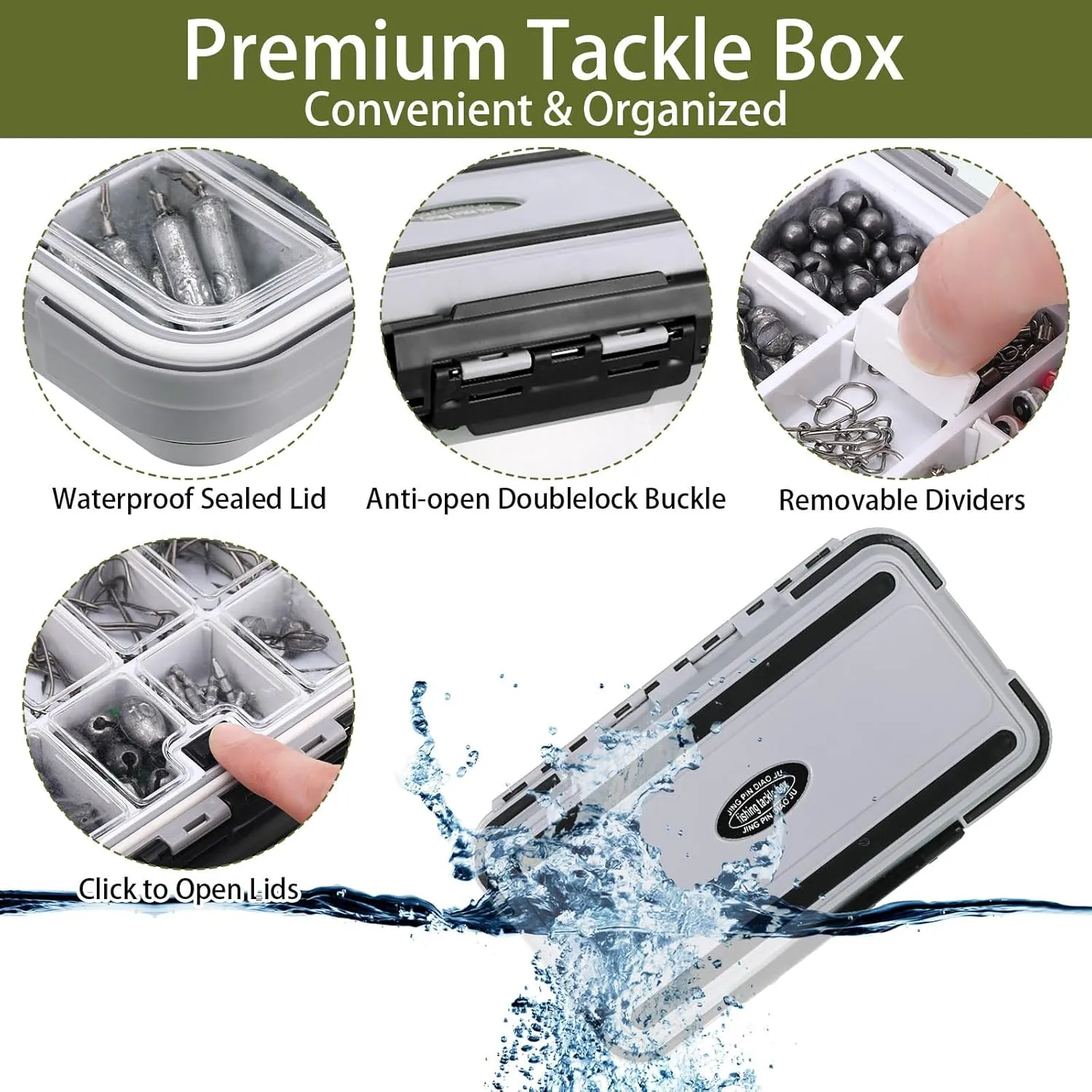 397 Pcs Fishing Accessories Kit Tools Include Backpack Fishing Tackle Box with Hooks Weights Sinkers Spinner Blade Gear