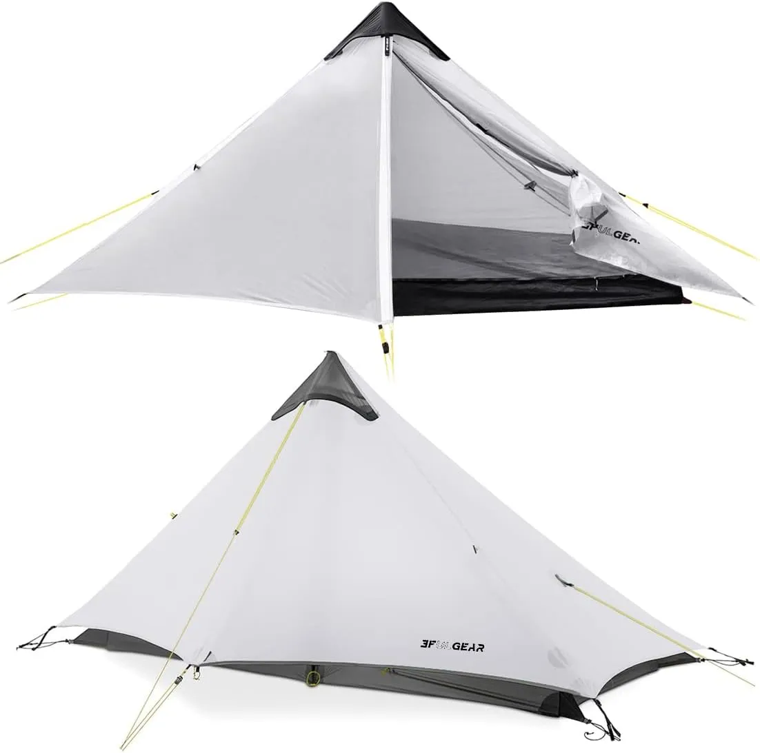 3F UL Gear Lanshan Ultralight 1-Person or 2-Person Backpacking Tent, 3-Season or 4-Season, Outdoor Lightweight Waterproof Professional Tent, Trekking, Kayaking, Climbing, Hiking