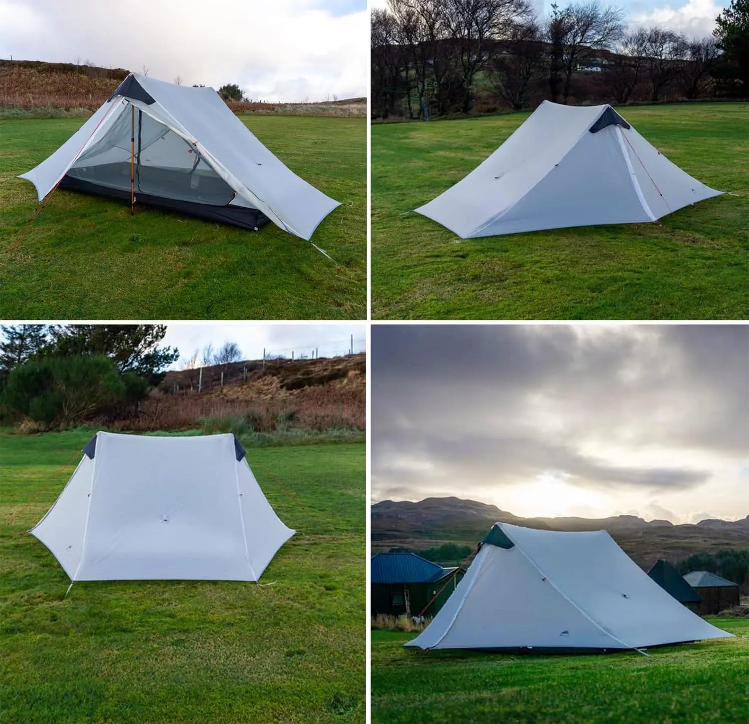 3F UL Gear Lanshan Ultralight 1-Person or 2-Person Backpacking Tent, 3-Season or 4-Season, Outdoor Lightweight Waterproof Professional Tent, Trekking, Kayaking, Climbing, Hiking