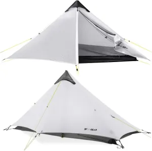 3F UL Gear Lanshan Ultralight 1-Person or 2-Person Backpacking Tent, 3-Season or 4-Season, Outdoor Lightweight Waterproof Professional Tent, Trekking, Kayaking, Climbing, Hiking