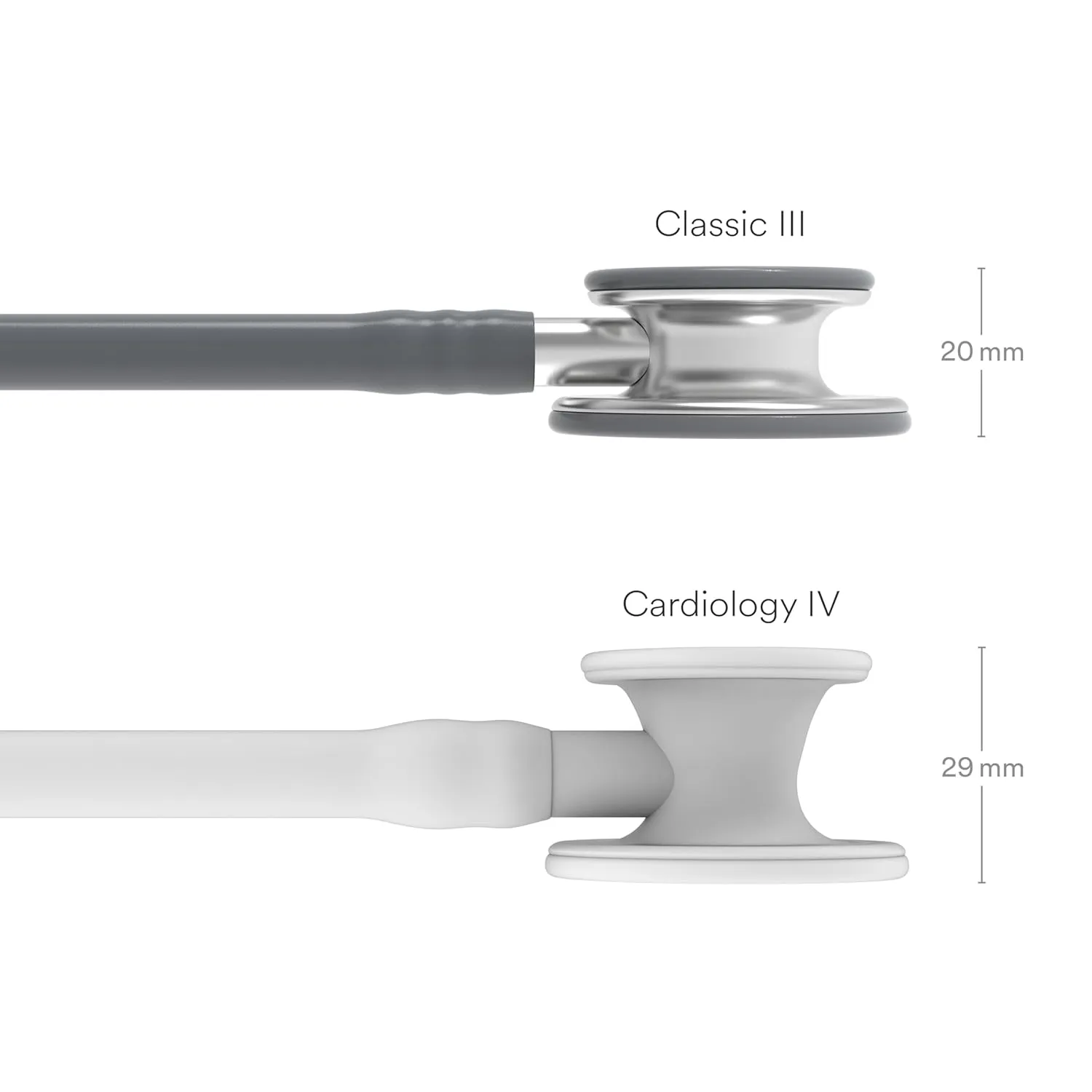 3M Littmann Classic III Monitoring Stethoscope, 5621, More Than 2X as Loud, Weighs Less, Stainless Steel Chestpiece, 27' Grey Tube