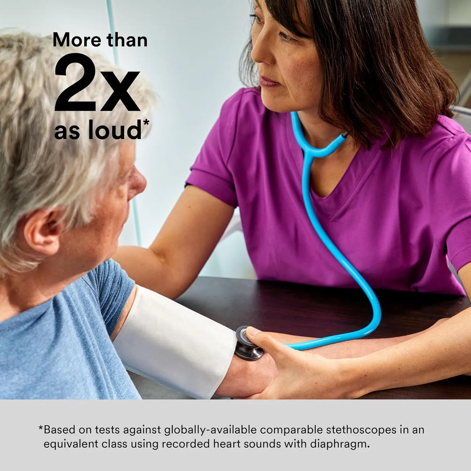 3M Littmann Classic III Monitoring Stethoscope, 5621, More Than 2X as Loud, Weighs Less, Stainless Steel Chestpiece, 27' Grey Tube