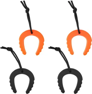 4 Pcs Rubber Door Stopper Wedge,First Responder Door Stops for Police & Firefighter and Emergency Medical Services Gear Accessories Durable Door Stoppers & Wedges（ 2 Black & 2 Orange）
