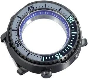 43mm Watch Case Canned C3 Luminous bezel For Small Tuna Baby For Seiko NH35 NH36 NH34 4R36 Movement Diving Replace Cases Waterproof Watch case