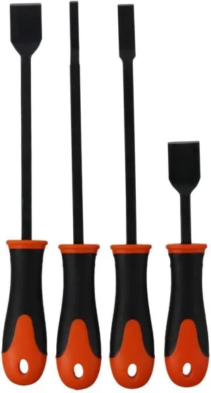 4pcs Chromium Vanadium Alloy Steel Gasket Scraper, Non-Slip Handle Gasket Scraper Tool, Relieving Shovel Tool and Cylinder Shovel