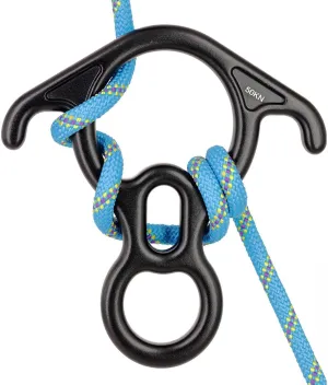 50KN Rescue 8 Descender Climbling Belay Device with Bent Ear for Belaying Rappelling Rock Climbing Peak Rescue Aerial Work